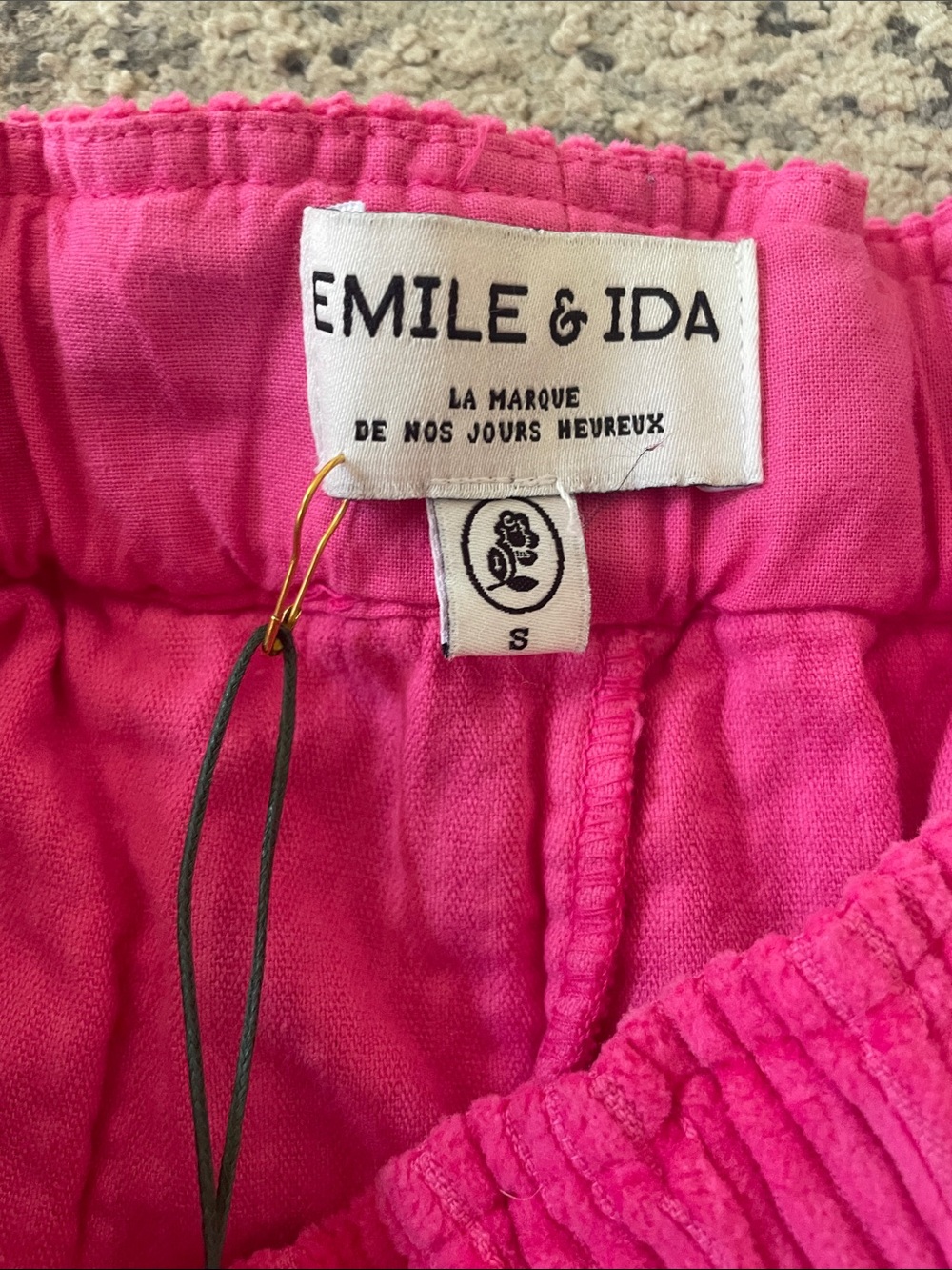 Emile & Ida Pink Corduroy Pants NWT - Picture 3 of 4